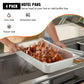 VEVOR 4 Pack Hotel Pan 3.7" Deep Steam Table Pan Full Size with Lid 20.8"L x 13"W Hotel Pan 22 Gauge Stainless Steel Anti Jam Steam Table Pan