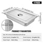 VEVOR 4 Pack Hotel Pan 3.7" Deep Steam Table Pan Full Size with Lid 20.8"L x 13"W Hotel Pan 22 Gauge Stainless Steel Anti Jam Steam Table Pan