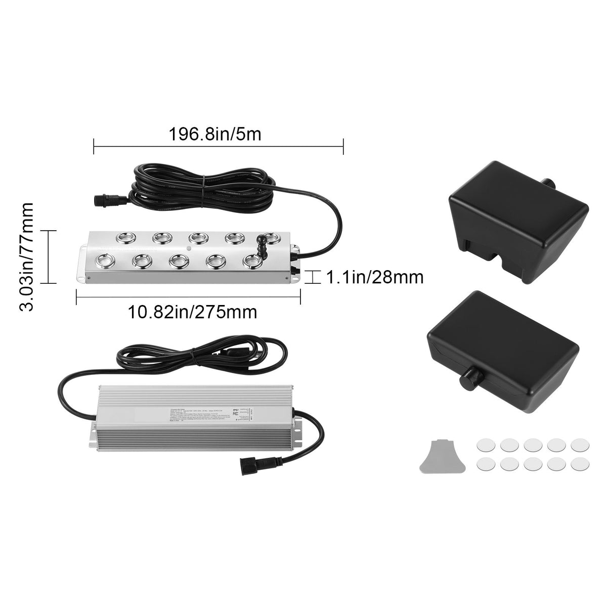 10 Head Ultrasonic Mist Maker 7000mL/H Ultrasonic Fogger IP67 Waterproof
