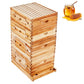 VEVOR Bee Hive 40 Frame Bee Hives Starter Kit, Beeswax Coated Cedar Wood, 2 Deep + 2 Medium Bee Boxes Langstroth Beehive Kit, Transparent Acrylic Windows with Foundations for Beginners Pro Beekeepers