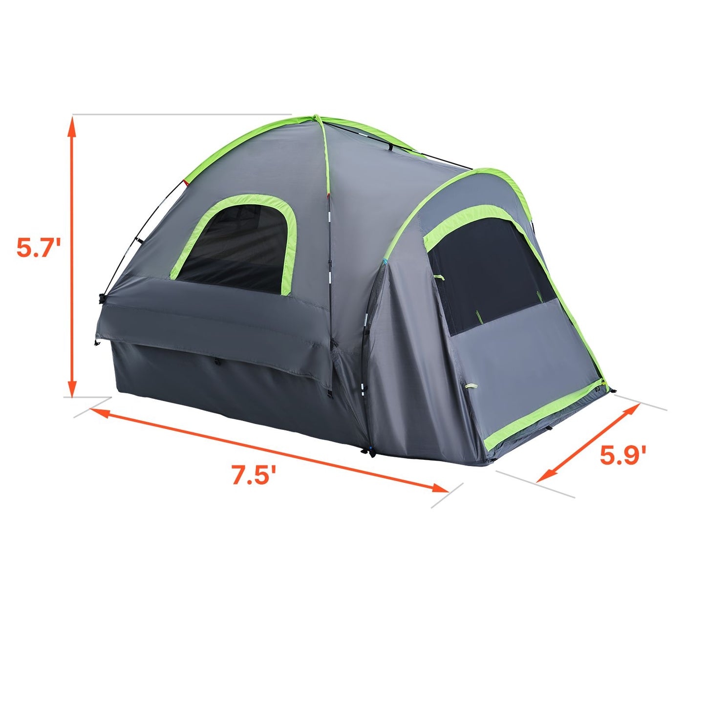 VEVOR Truck Tent 5.5-6.0ft Waterproof PU2000 Truck Bed Camping Tent 2-3 Person