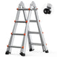 VEVOR Telescoping Ladder A Frame, 13 FT Compact Aluminum Extension Ladder, Multi-Function Portable Collapsible RV Ladder, Telescopic Ladder for Homework Stairs Indoor Outdoor Roof, 330lb Load