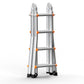 VEVOR Telescoping Ladder A Frame, 13 FT Compact Aluminum Extension Ladder, Multi-Function Portable Collapsible RV Ladder, Telescopic Ladder for Homework Stairs Indoor Outdoor Roof, 330lb Load