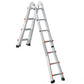 VEVOR Telescoping Ladder A Frame, 13 FT Compact Aluminum Extension Ladder, Multi-Function Portable Collapsible RV Ladder, Telescopic Ladder for Homework Stairs Indoor Outdoor Roof, 330lb Load