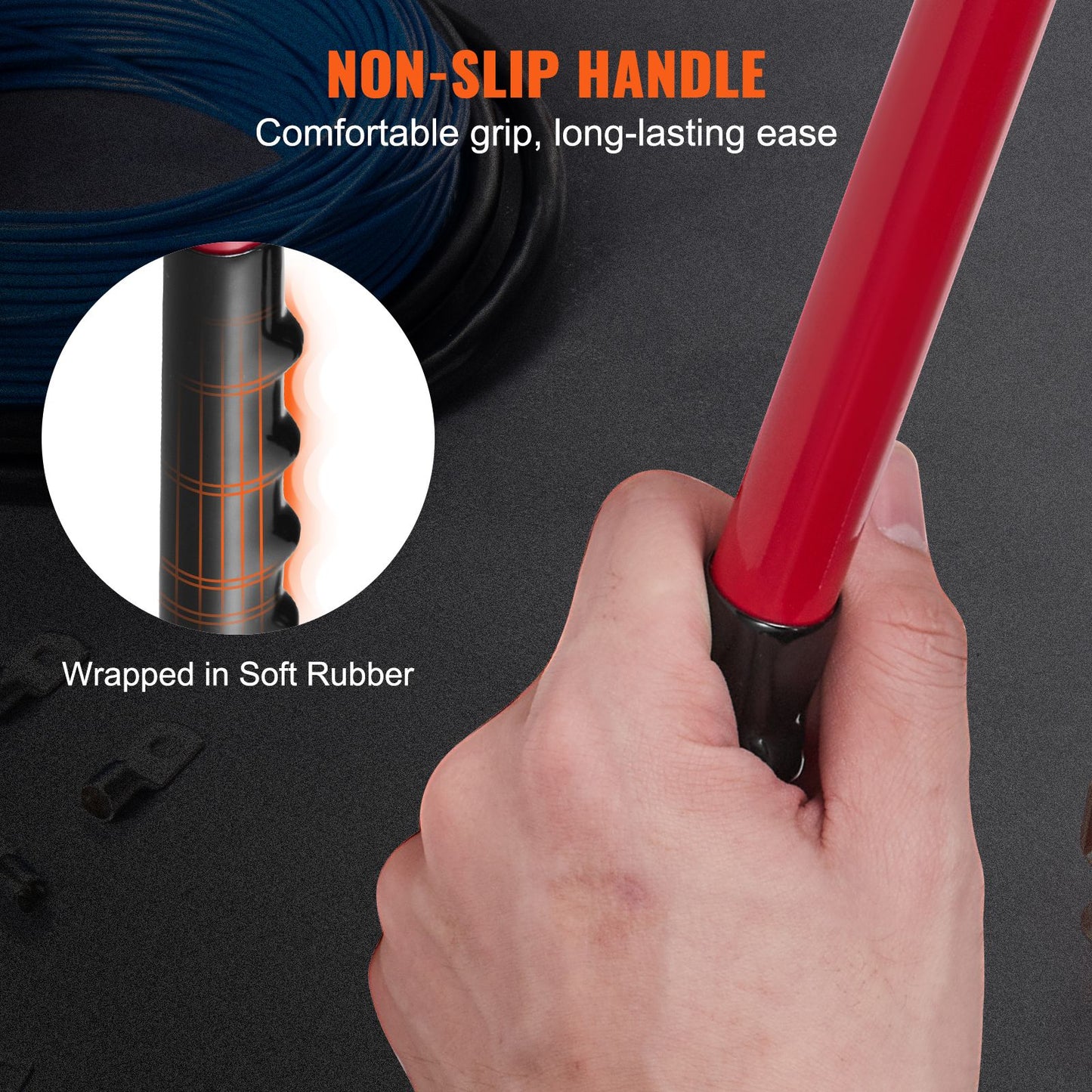 VEVOR Battery Cable Lug Crimping Tool, 10-1/0AWG with Cable Cutter and 95PCS Copper Ring Terminals, 6 Wire Sizes Crimping Die and 100pcs Heat Shrink Tubes, for Heavy Duty Wire Lugs