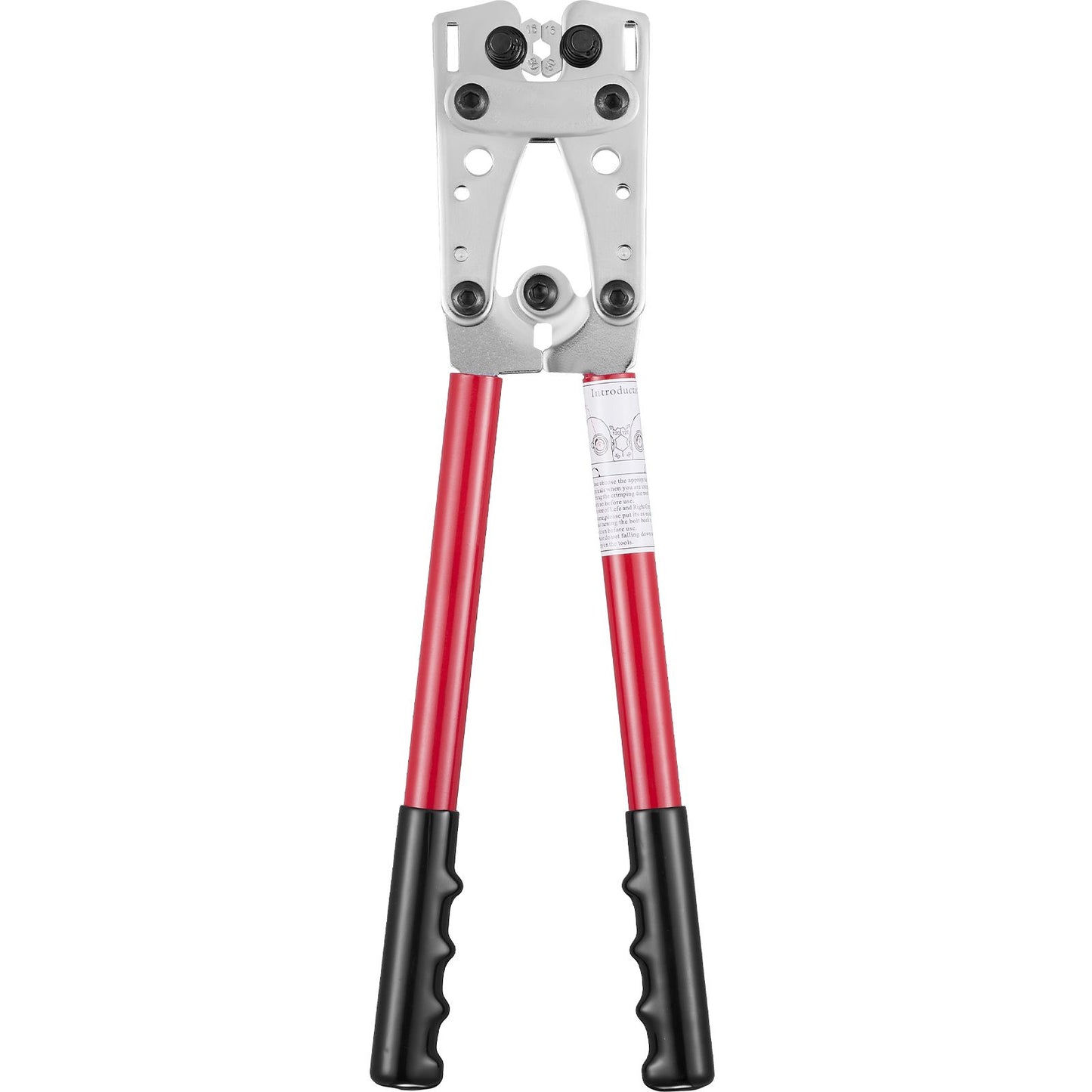 VEVOR Battery Cable Lug Crimping Tool, 10-1/0AWG with Cable Cutter and 95PCS Copper Ring Terminals, 6 Wire Sizes Crimping Die and 100pcs Heat Shrink Tubes, for Heavy Duty Wire Lugs