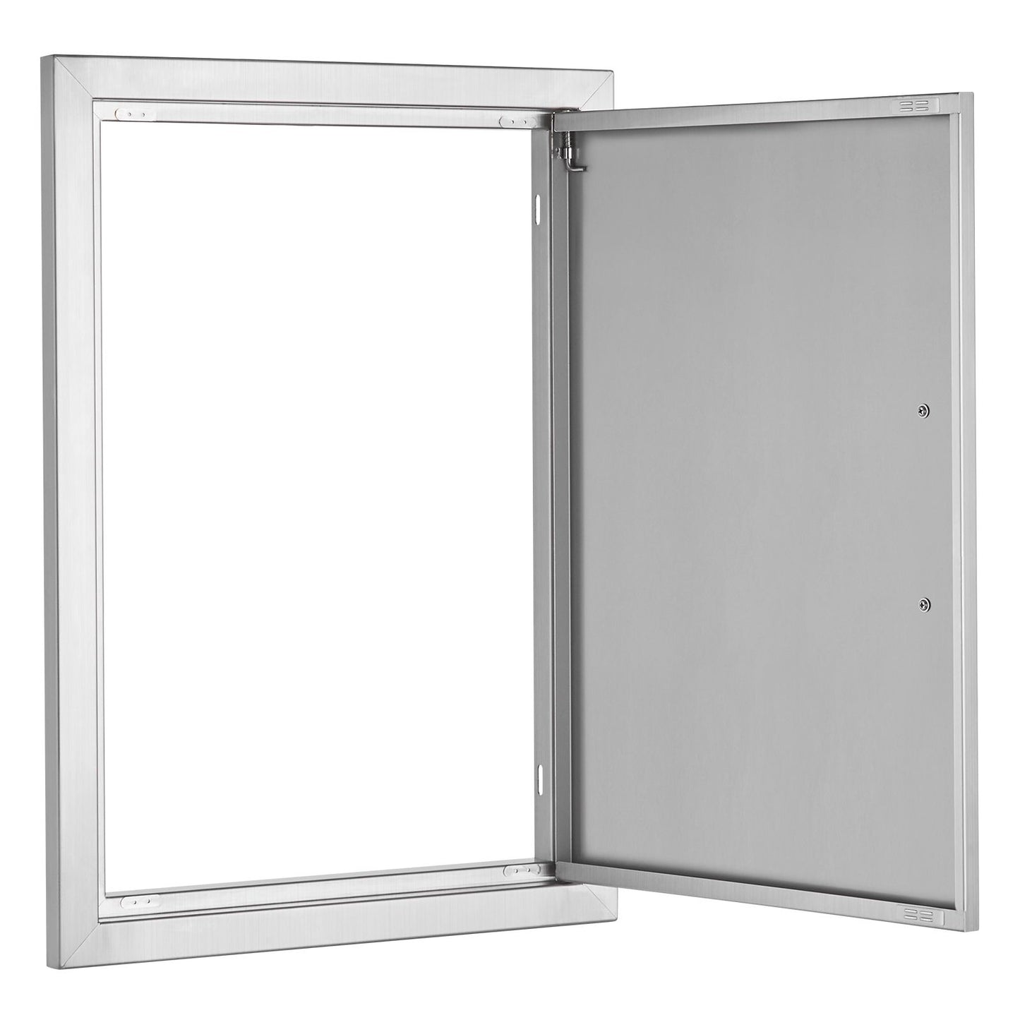 VEVOR BBQ Access Door, 432x610 mm Single Outdoor Kitchen Door, Stainless Steel Flush Mount Door, Wall Vertical Door with Handle, for BBQ Island, Grilling Station, Outside Cabinet