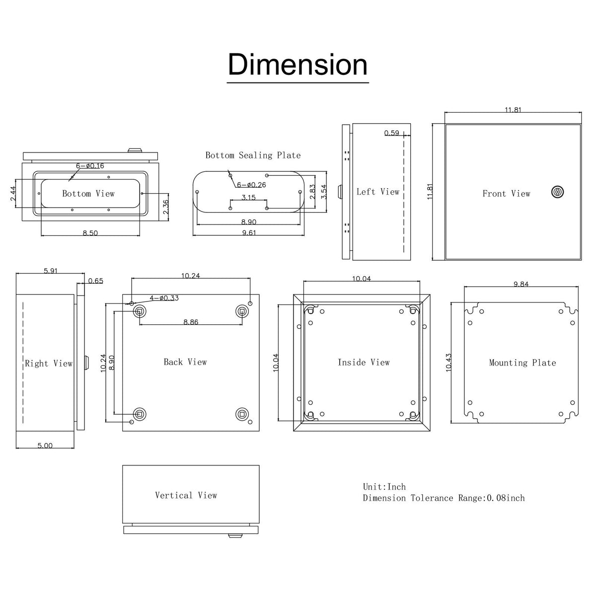 NEMA Steel Enclosure, 12 x 12 x 6''steel electrical box
electrical enclosur NEMA 4X Steel Electrical Box, IP66 Waterproof & Dustproof, Outdoor/Indoor Electrical Junction Box, with Mounting Plat