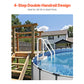 VEVOR 4-Step White Robust Pool Ladder of 2 Handrails for 1219.2-1371.6 mm Pools