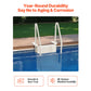 VEVOR 4-Step White Robust Pool Ladder of 2 Handrails for 1219.2-1371.6 mm Pools