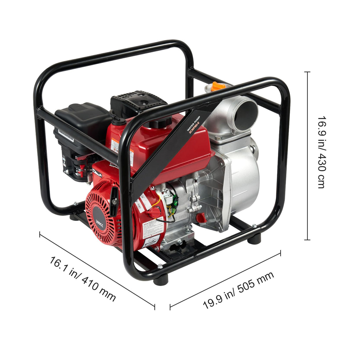 VEVOR Gasoline Engine Water Pump Gas Powered Transfer Pump 80 mm 7HP 4-Stroke