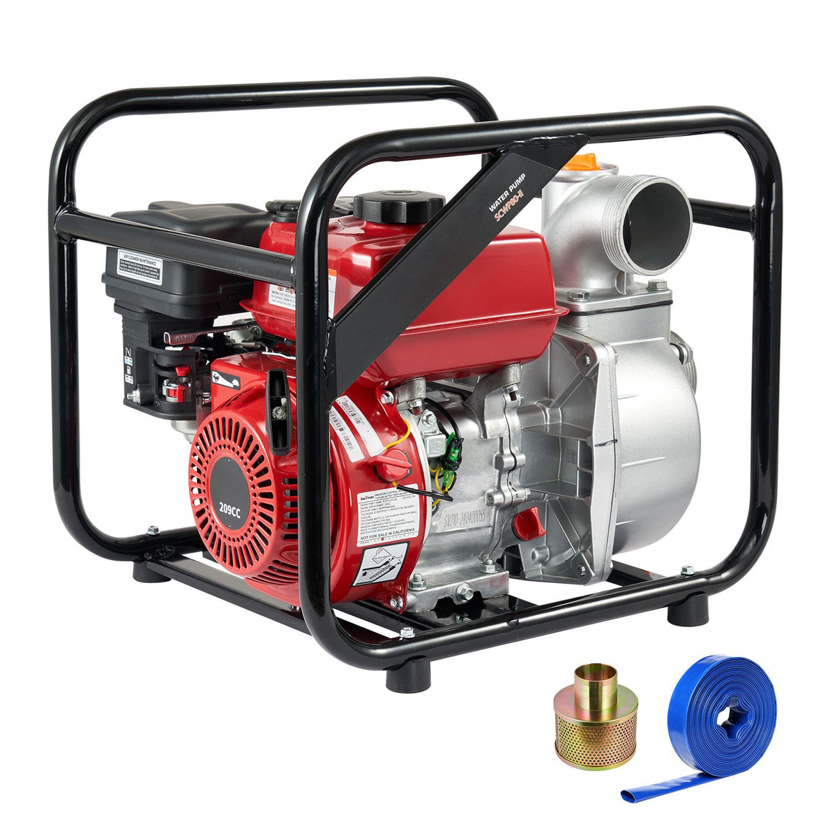 VEVOR Gasoline Engine Water Pump Gas Powered Transfer Pump 80 mm 7HP 4-Stroke