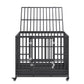 VEVOR 47 Inch Heavy Duty Dog Crate, Indestructible Dog Crate, 3-Door Heavy Duty Dog Kennel for Medium to Large Dogs with Lockable Wheels and Removable Tray, High Anxiety Dog Crate for Indoor & Outdoor