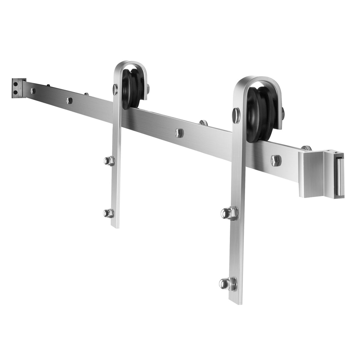 2000 mm Sliding Barn Door Hardware Kit for Single Sliding Barn Door Silver