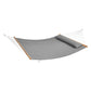 VEVOR Double Quilted Fabric Hammock, 12 FT Double Hammock with Hardwood Spreader Bars, 2 Person Quilted Hammock with Detachable Pillow and Chains for Camping Outdoor Patio Yard Beach, 480 lbs Capacity