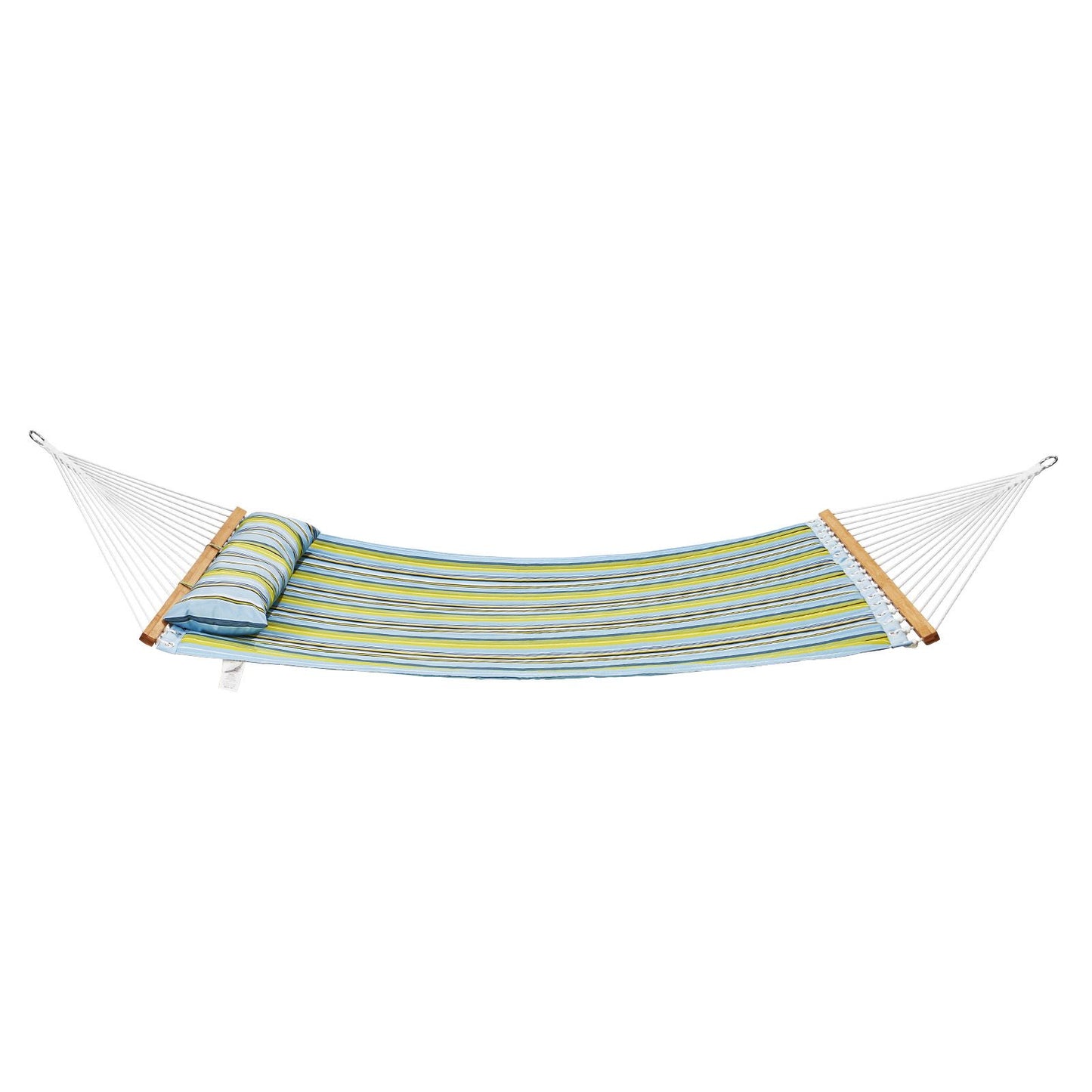 VEVOR Double Quilted Fabric Hammock, 12 FT Double Hammock with Hardwood Spreader Bars, 2 Person Quilted Hammock with Detachable Pillow and Chains for Camping Outdoor Patio Yard Beach, 480 lbs Capacity