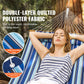 VEVOR Double Quilted Fabric Hammock, 12 FT Double Hammock with Hardwood Spreader Bars, 2 Person Quilted Hammock with Detachable Pillow and Chains for Camping Outdoor Patio Yard Beach, 480 lbs Capacity