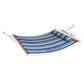 VEVOR Double Quilted Fabric Hammock, 12 FT Double Hammock with Hardwood Spreader Bars, 2 Person Quilted Hammock with Detachable Pillow and Chains for Camping Outdoor Patio Yard Beach, 480 lbs Capacity