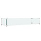 VEVOR Gas Fire Pit Wind Guard for Square Fire Table, 595 x 190 x 165 mm Clear Tempered Wind Guard for Firepits, 8mm Thick Square Glass Shield, Glass Panel with Hard Corner Bracket & Feet
