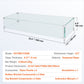 VEVOR Gas Fire Pit Wind Guard for Square Fire Table, 595 x 190 x 165 mm Clear Tempered Wind Guard for Firepits, 8mm Thick Square Glass Shield, Glass Panel with Hard Corner Bracket & Feet