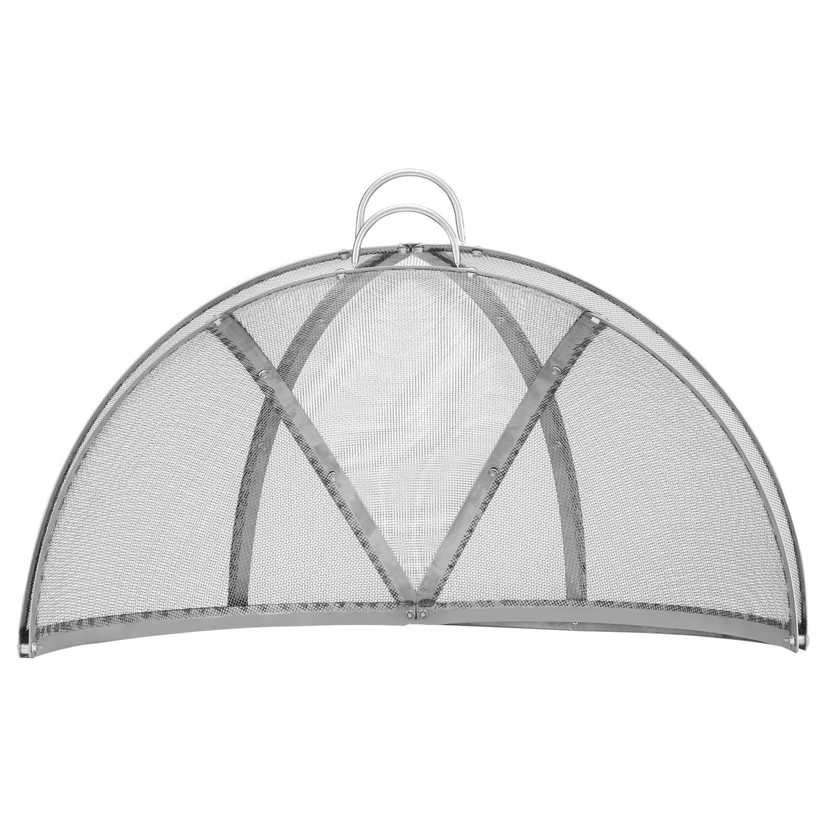 VEVOR Firepit Spark Screen Lid, 40" Diameter, Outdoor Firepit Ring Cover Round Accessories, Fire Pit Metal Cover, Easy-Opening Stainless Steel Fire Ring Covers for Outdoor Patio Fire Pits Backyard