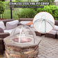 VEVOR Fire Pit Spark Screen Round 36", Reinforced Heavy Duty Steel Metal Cover, Outdoor Firepit Lid, Easy-Opening Top Screen Covers Round with Ring Handle for Outdoor Patio Fire Pits Backyard
