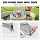 VEVOR Fire Pit Spark Screen Round 36", Reinforced Heavy Duty Steel Metal Cover, Outdoor Firepit Lid, Easy-Opening Top Screen Covers Round with Ring Handle for Outdoor Patio Fire Pits Backyard
