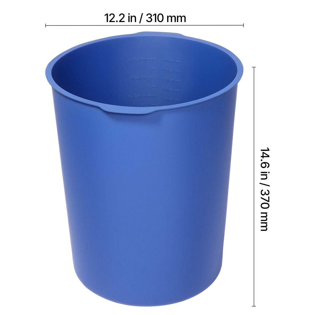 VEVOR 18.9L Bucket Liner for Concrete Mix, Reusable Silicone Mortar Bucket Liner for Thinset Paint Concrete Epoxy Mixing, Heavy-duty Grout Mixer Insert Tool with Graduated Measurements, Blue