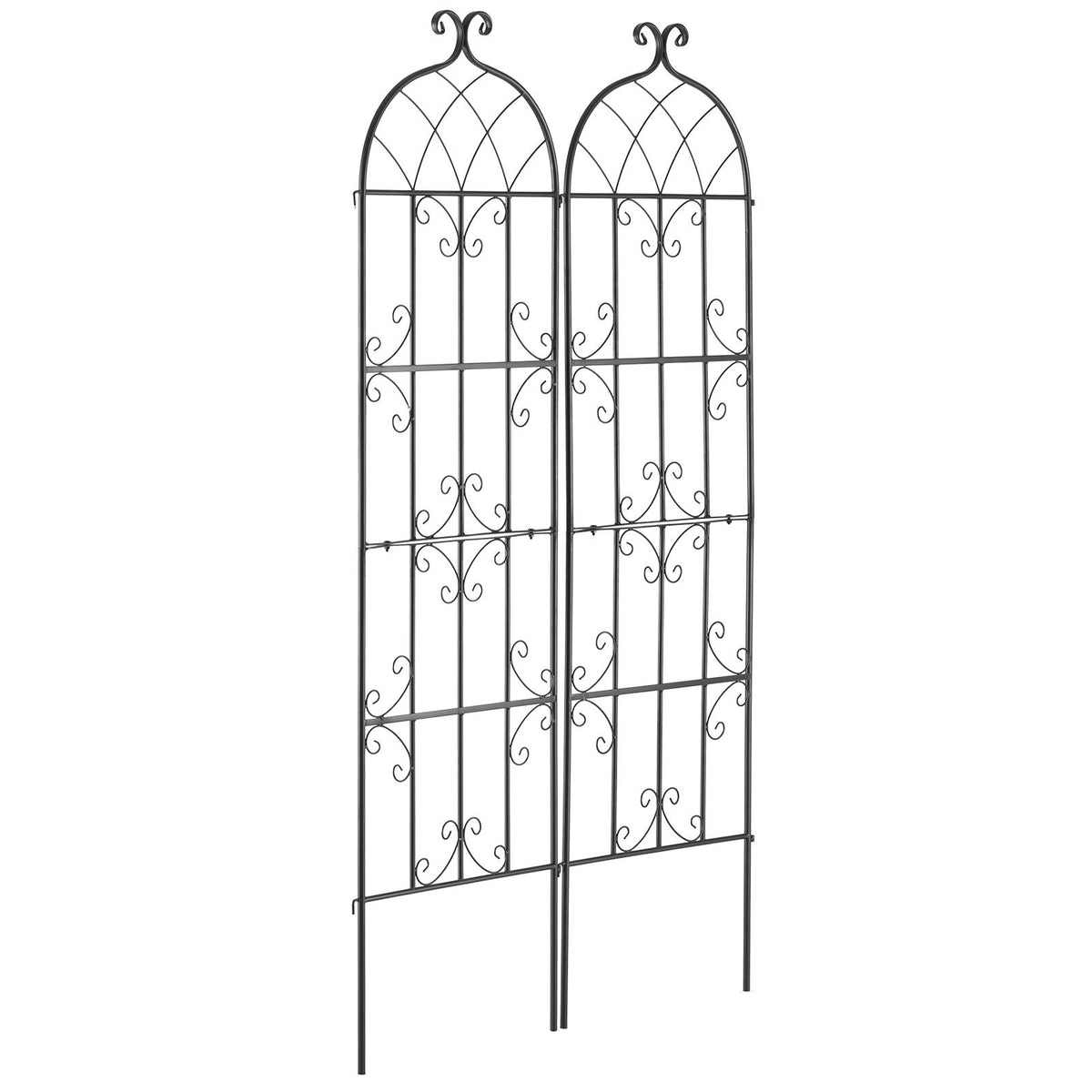 VEVOR 2 Packs Metal Garden Trellis for Climbing Plant Support 71x20 in Rustproof