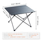 VEVOR Folding Camping Table, Outdoor Portable Side Tables, Lightweight Fold Up Table, Aluminum Alloy Ultra Compact Work Table with Carry Bag, For Cooking, Beach, Picnic, Travel, 22.2x15.9 inch, Black