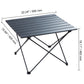 VEVOR Folding Camping Table, Outdoor Portable Side Tables, Lightweight Fold Up Table, Aluminum Alloy Ultra Compact Work Table with Carry Bag, For Cooking, Beach, Picnic, Travel, 22.2x15.9 inch, Black