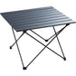 VEVOR Folding Camping Table, Outdoor Portable Side Tables, Lightweight Fold Up Table, Aluminum Alloy Ultra Compact Work Table with Carry Bag, For Cooking, Beach, Picnic, Travel, 22.2x15.9 inch, Black