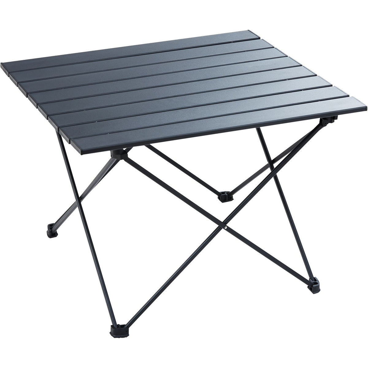 VEVOR Folding Camping Table, Outdoor Portable Side Tables, Lightweight Fold Up Table, Aluminum Alloy Ultra Compact Work Table with Carry Bag, For Cooking, Beach, Picnic, Travel, 22.2x15.9 inch, Black