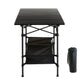 VEVOR Folding Camping Table, Outdoor Portable Side Tables, Lightweight Fold Up Table, Aluminum & Steel Ultra Compact Work Table with Large Storage and Carry Bag, For Beach, Picnic, Travel, 24x16 inch