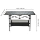 VEVOR Folding Camping Table, Outdoor Portable Side Tables, Lightweight Fold Up Table, Aluminum & Steel Ultra Compact Work Table with Large Storage and Carry Bag, For Beach, Picnic, Travel, 24x16 inch