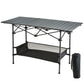 VEVOR Folding Camping Table, Outdoor Portable Side Tables, Lightweight Fold Up Table, Aluminum & Steel Ultra Compact Work Table with Large Storage and Carry Bag, For Beach, Picnic, Travel, 24x16 inch
