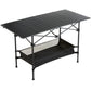 VEVOR Folding Camping Table, Outdoor Portable Side Tables, Lightweight Fold Up Table, Aluminum & Steel Ultra Compact Work Table with Large Storage and Carry Bag, For Beach, Picnic, Travel, 24x16 inch