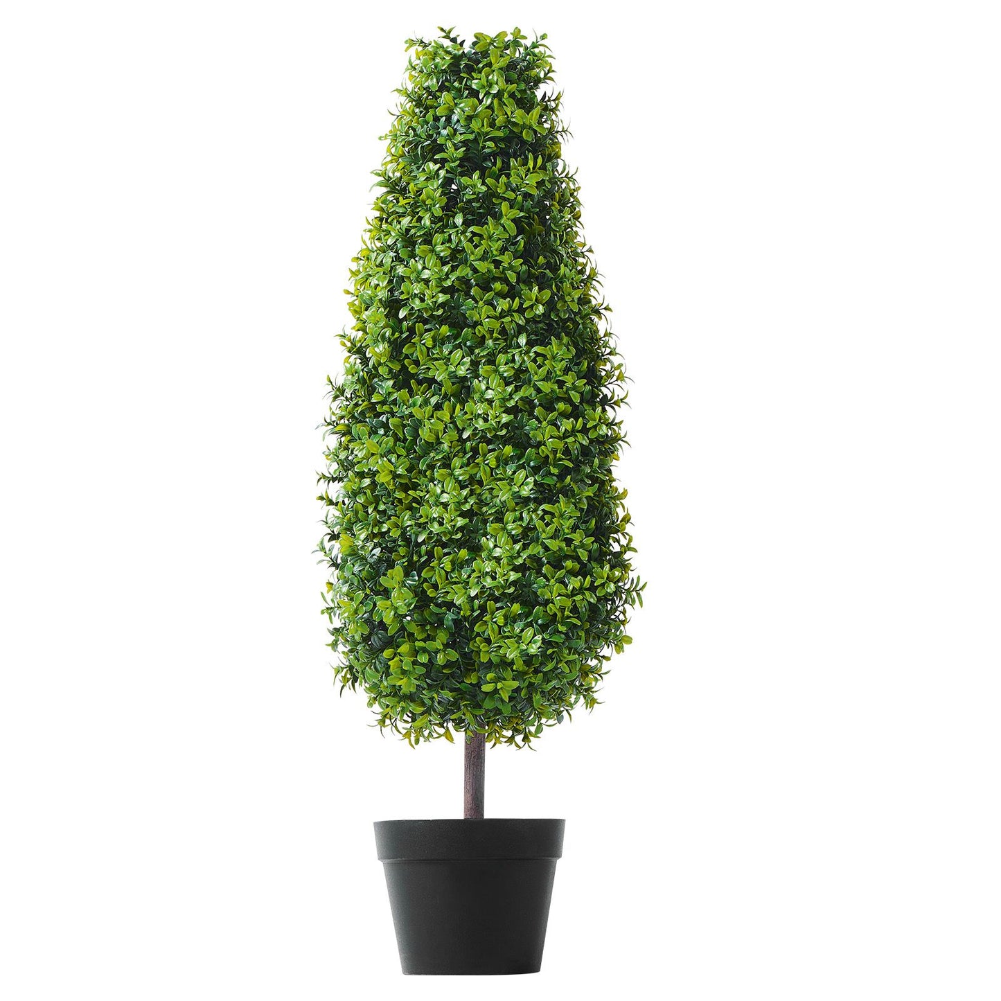 VEVOR 2 Pack 91.4cm Artificial Boxwood Topiary Tree Faux Plant UV Decor In/Outdoor
