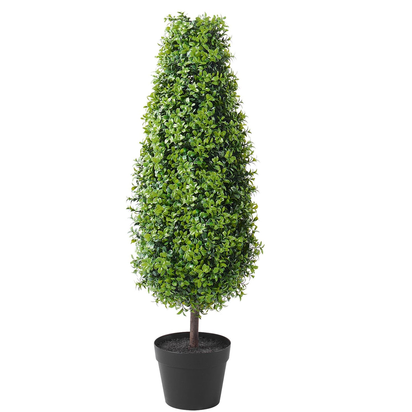 VEVOR 2 Pack 91.4cm Artificial Boxwood Topiary Tree Faux Plant UV Decor In/Outdoor