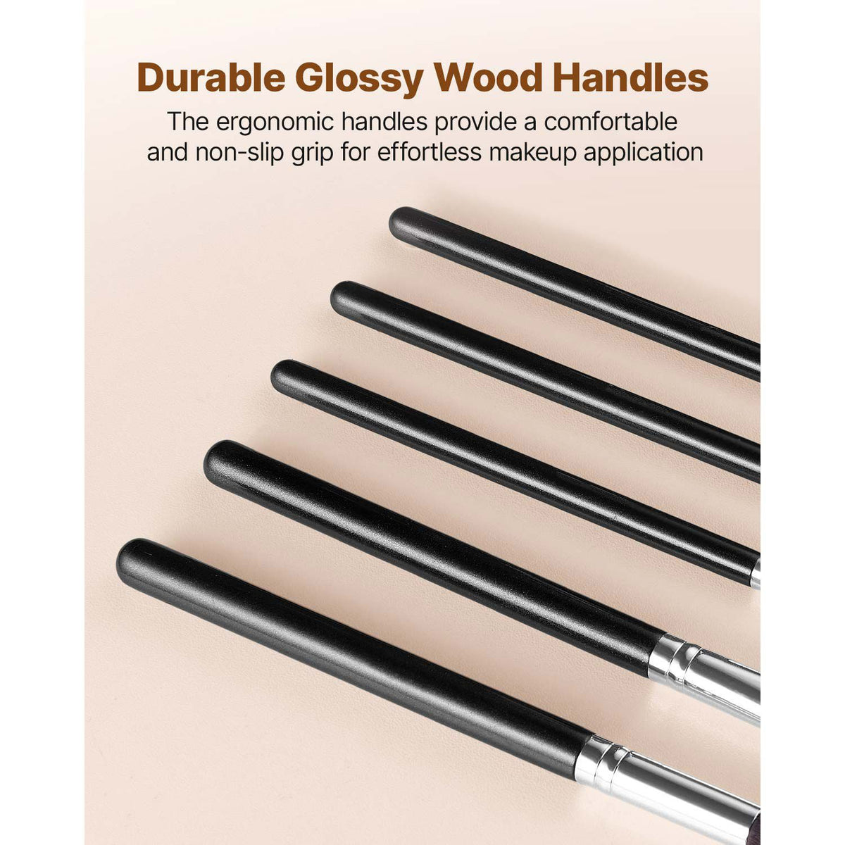 34-Piece Makeup Brush Set, Professional Brushes Kit for Foundation Blending Eyeshadow Concealer Blush - with Soft Bristles, Ergonomic Wood Handle, Travel-Friendly Case Included
