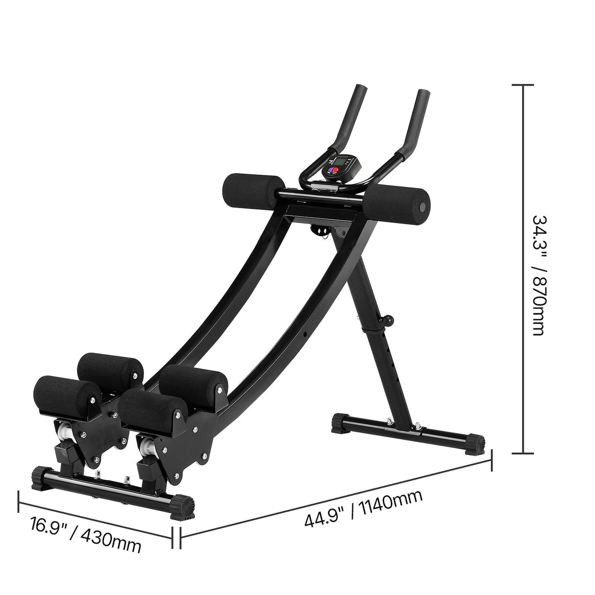 VEVOR AB Workout Machine Equipment Home Gym Core Abdominal Trainers Dual-track