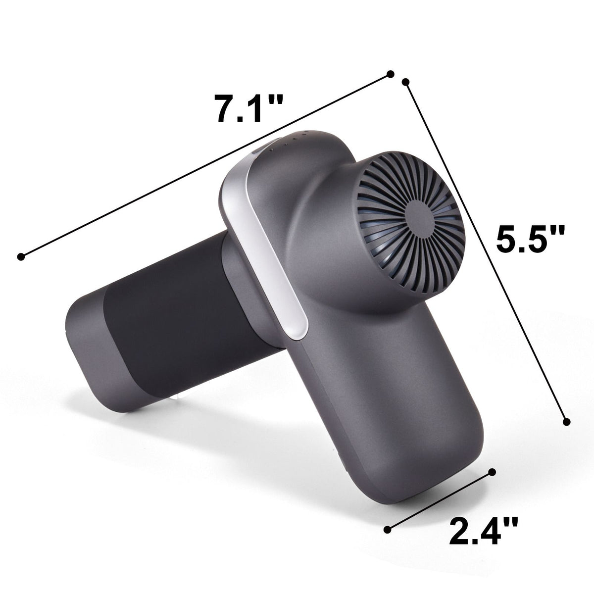 VEVOR Massage Gun Deep Tissue, Percussion Muscle Massager for Athletes - with 5 Speed Levels & 6 Massage Heads, 7.4V 2500mAh Batteries, Handheld Electric Massage Gun for Pain Relief, Muscle Relaxation