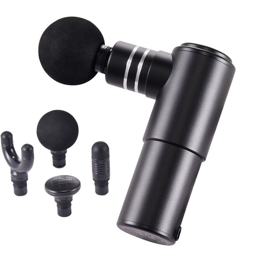 VEVOR Massage Gun Deep Tissue, Percussion Muscle Massager for Athletes - with 4 Speed Levels & 4 Massage Heads, 12V 2500mAh Batteries, Handheld Electric Massage Gun for Pain Relief, Muscle Relaxation