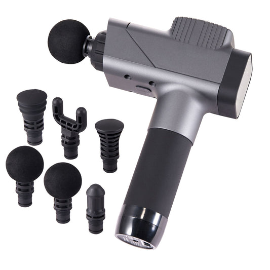 VEVOR Massage Gun Deep Tissue, Percussion Muscle Massager for Athletes - with 8 Speed Levels & 6 Massage Heads, 16V 2500mAh Batteries, Handheld Electric Massage Gun for Pain Relief, Muscle Relaxation