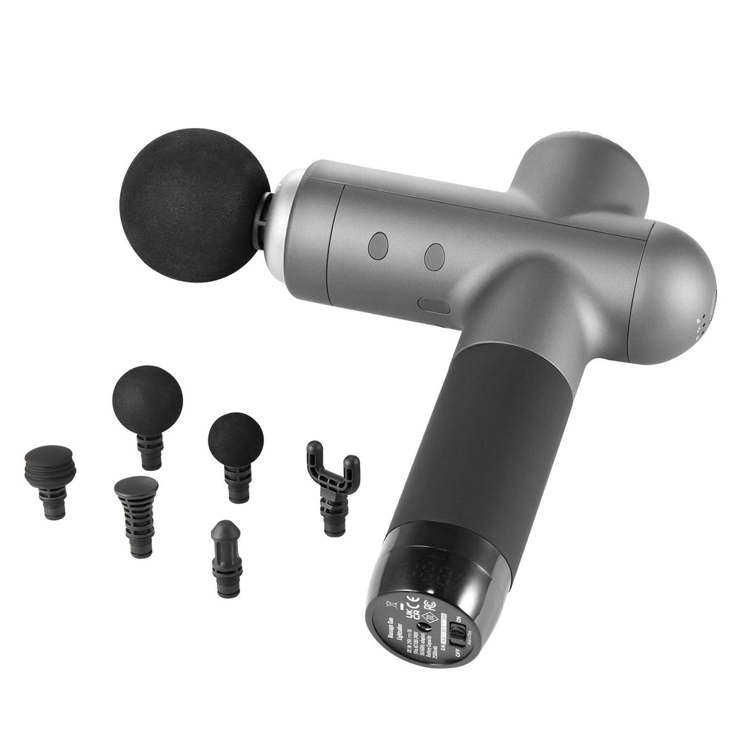 VEVOR Massage Gun Deep Tissue, Percussion Muscle Massager for Athletes - with 8 Speed Levels & 6 Massage Heads, 24V 2500mAh Batteries, Handheld Electric Massage Gun for Pain Relief, Muscle Relaxation