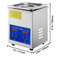 VEVOR Ultrasonic Cleaner 2L Jewelry Cleaning with Digital Timer Ultrasonic Cleaning Machine for Jewellery Rings Watches Eyeglasses Dentures Coins Metal Parts Commercial and Home Use