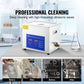 VEVOR Ultrasonic Cleaner 10L Jewelry Cleaning with Digital Timer Ultrasonic Cleaning Machine for Jewellery Rings Watches Eyeglasses Dentures Coins Metal Parts Commercial and Home Use Silver