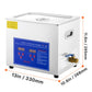 VEVOR Ultrasonic Cleaner 10L Jewelry Cleaning with Digital Timer Ultrasonic Cleaning Machine for Jewellery Rings Watches Eyeglasses Dentures Coins Metal Parts Commercial and Home Use Silver