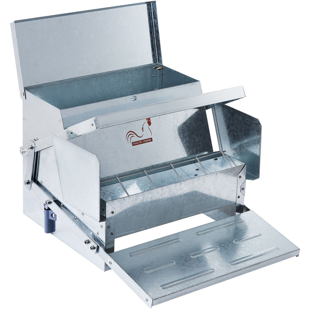 VEVOR Automatic Chicken Feeder Galvanized Steel Poultry Feeder 25 lb 10 Chickens