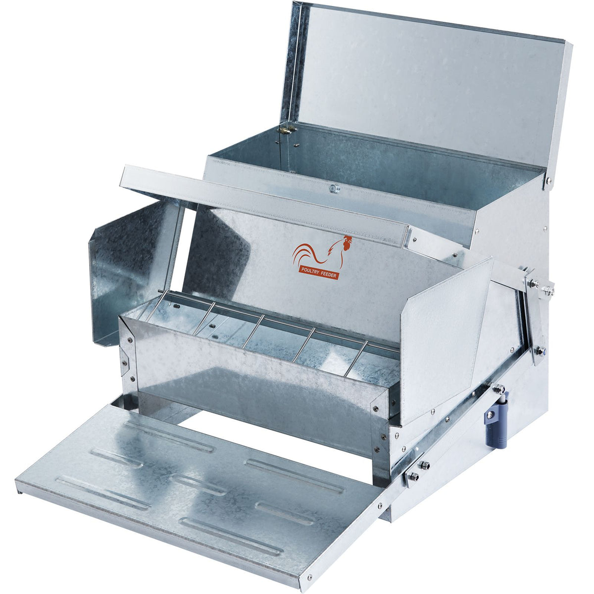VEVOR Automatic Chicken Feeder Galvanized Steel Poultry Feeder 25 lb 10 Chickens